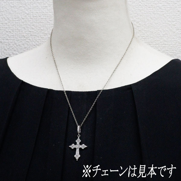 ローリーロドキン K18WG ダイヤモンド ペンダントトップ ゴシッククロス