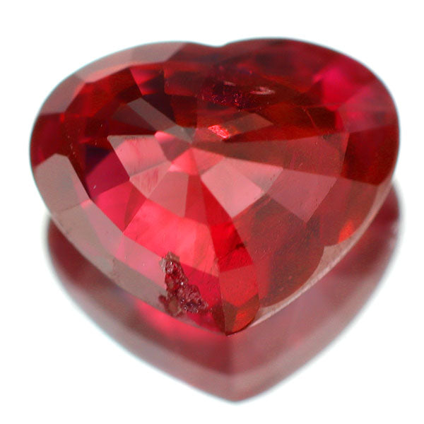 新品 ミャンマー/ビルマ産 ハートシェイプ ピジョンブラッド ルビー ルース 1.01ct 希少石 レアストーン【エスコレ】