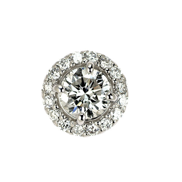 新品 Pt950 ダイヤモンド ペンダントトップ 1.055ct F SI2 G D0.30ct【エスコレ】