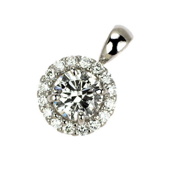 新品 Pt950 ダイヤモンド ペンダントトップ 1.143ct H I1 VG D0.31ct【エスコレ】