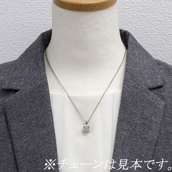 新品 Pt950 ダイヤモンド ペンダントトップ 1.143ct H I1 VG D0.31ct【エスコレ】