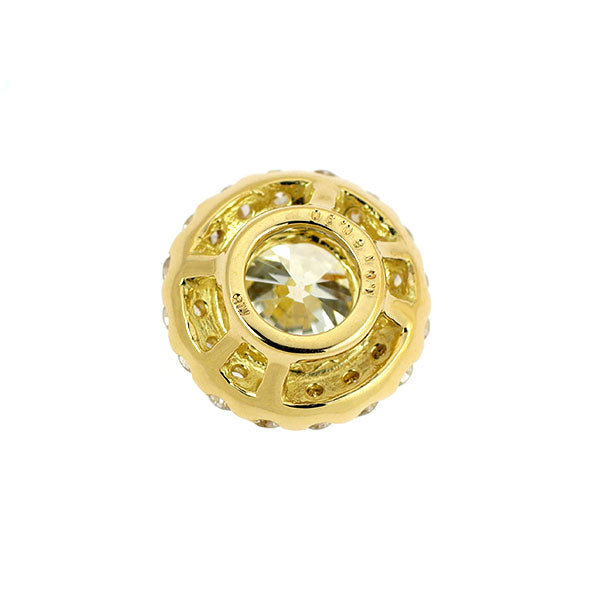 新品 K18YG ダイヤモンド ペンダントトップ 1.018ct VLY SI1 G D0.30ct【エスコレ】