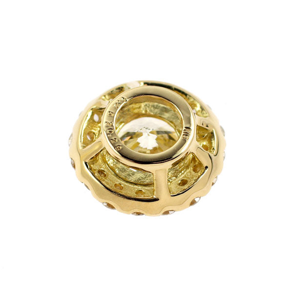 新品 K18YG ダイヤモンド ペンダントトップ 1.257ct VLY SI1 VG D0.29ct【エスコレ】