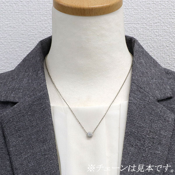 新品 Pt950 ダイヤモンド ペンダントトップ 0.30ct D SI2 3EX D0.08ct【エスコレ】