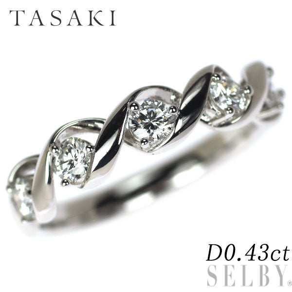 田崎真珠 K18WG ダイヤモンド リング 0.43ct