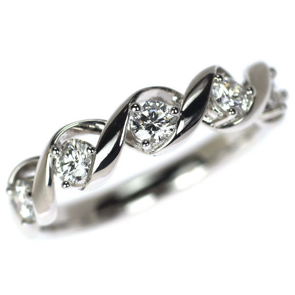田崎真珠 K18WG ダイヤモンド リング 0.43ct
