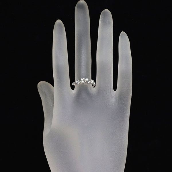 田崎真珠 K18WG ダイヤモンド リング 0.289ct G SI1 EXHC D0.36ct