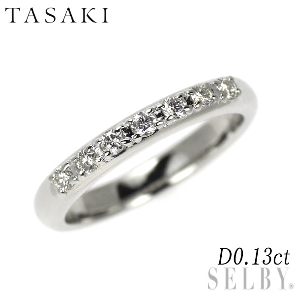 田崎真珠 Pt1000 ダイヤモンド リング 0.13ct ピンキー 一文字