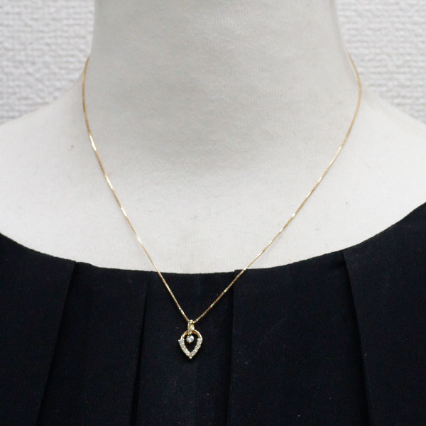 K18YG ダイヤモンド ペンダントネックレス 0.20ct
