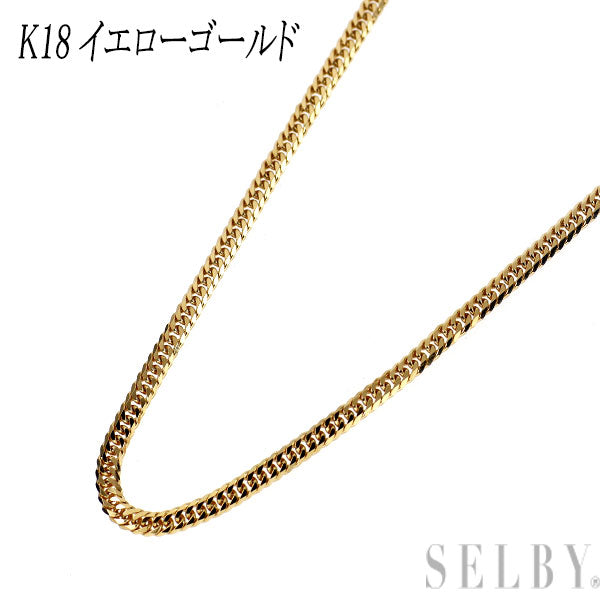 K18YG ネックレス 喜平 6面ダブル 46cm
