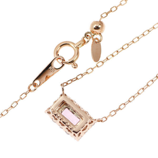 K18PG ピンクサファイア ダイヤモンド ネックレス 0.28ct D0.20ct