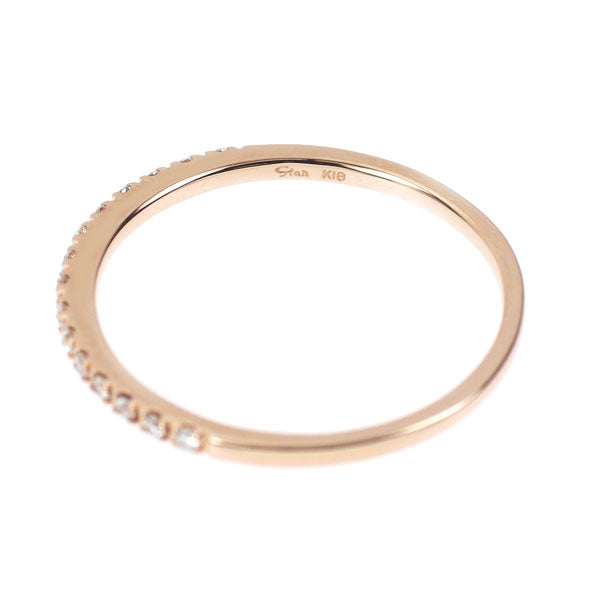 スタージュエリー K18PG ダイヤモンド リング 0.08ct ハーフエタニティ