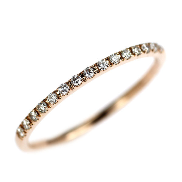 スタージュエリー K18PG ダイヤモンド リング 0.08ct ハーフエタニティ