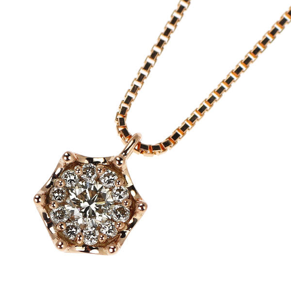 K18PG ダイヤモンド ペンダントネックレス 0.15ct