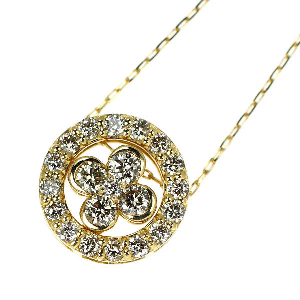 K18YG ダイヤモンド ペンダントネックレス 0.50ct リバーシブル