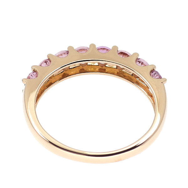 K18PG ピンクサファイア リング 1.00ct