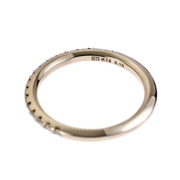 カシケイ K18BG ブラウンダイヤモンド リング 0.10ct ライン ハーフエタニティ