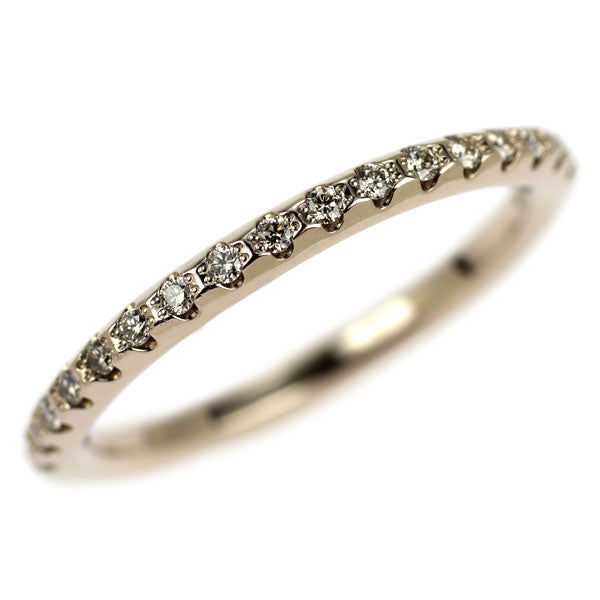 カシケイ K18BG ブラウンダイヤモンド リング 0.10ct ライン ハーフエタニティ