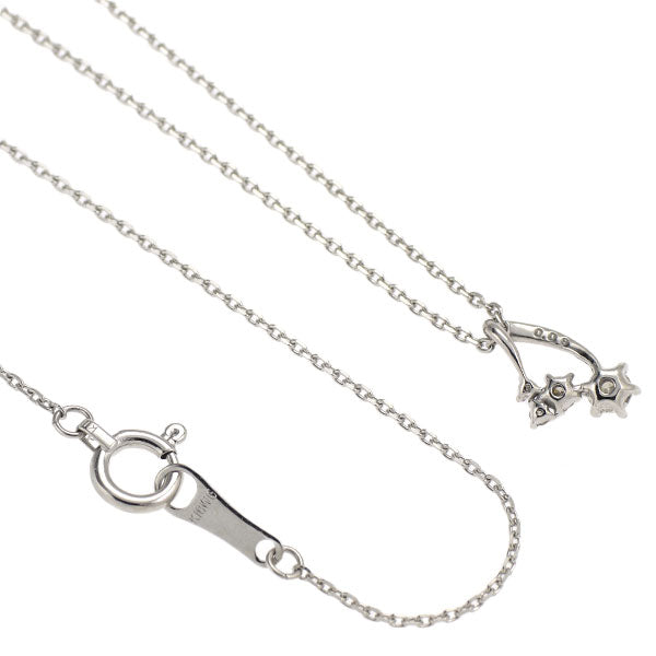 K18WG ダイヤモンド ペンダントネックレス 0.08ct