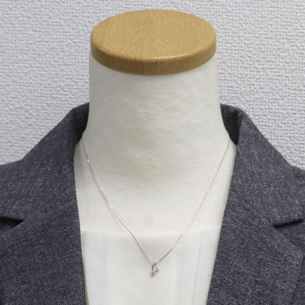 K18WG ダイヤモンド ペンダントネックレス 0.08ct
