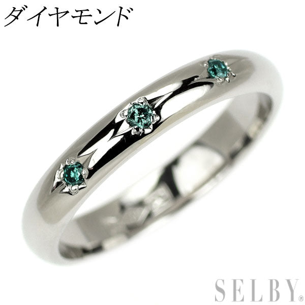 Pt900 トリートブルー ダイヤモンド リング