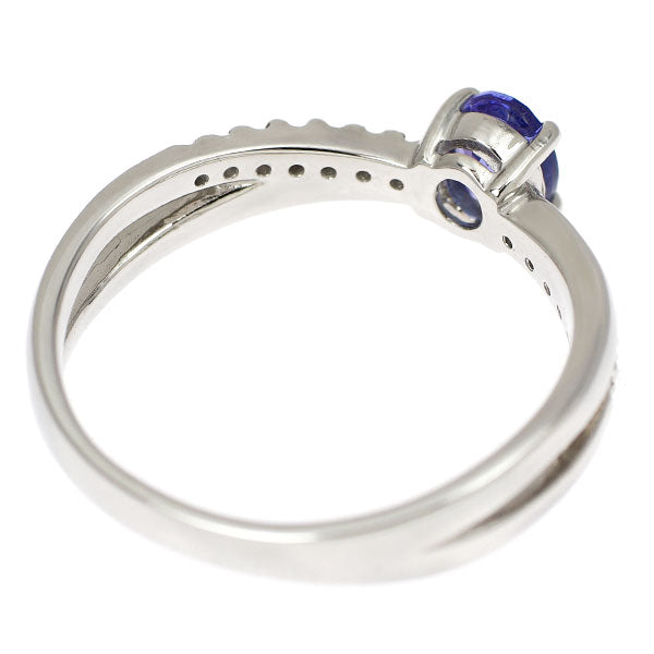 Pt900 タンザナイト ダイヤモンド リング 0.42ct D0.07ct