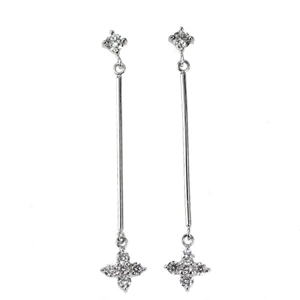 Pt900 ダイヤモンド ピアス 0.30ct フラワー