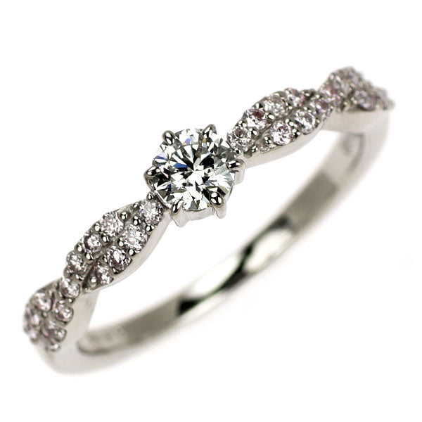 Pt900 ダイヤモンド リング 0.288ct PD0.20ct