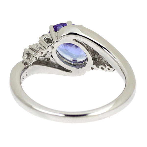 Pt900 タンザナイト ダイヤモンド リング 1.20ct D0.09ct
