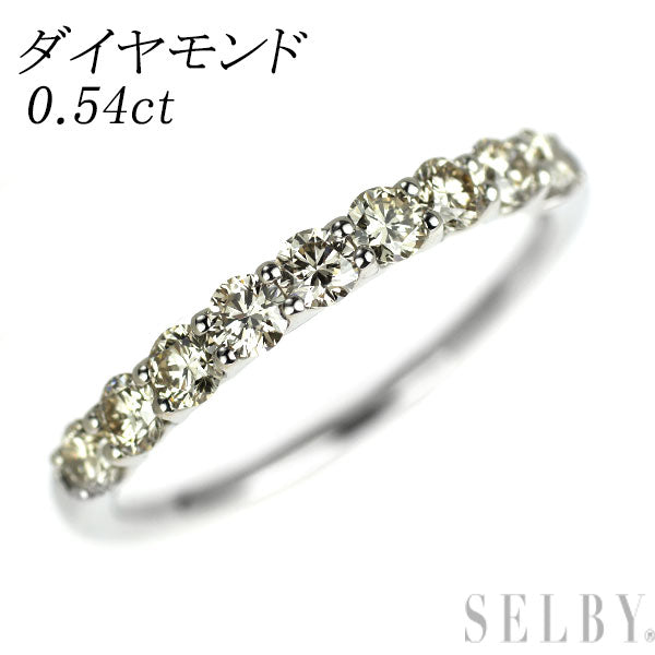 Pt900 ダイヤモンド リング 0.54ct ハーフエタニティ