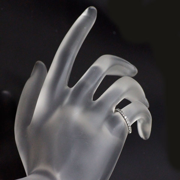 Pt900 ダイヤモンド リング 0.17ct ハーフエタニティ ピンキー