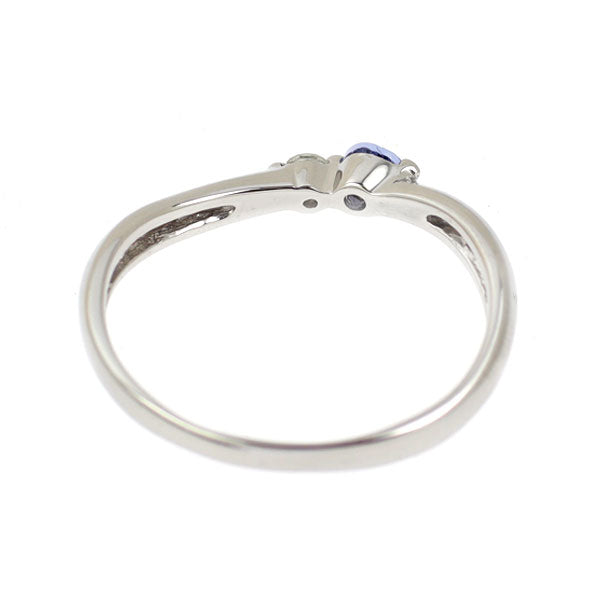 Pt900 タンザナイト ダイヤモンド リング D0.04ct