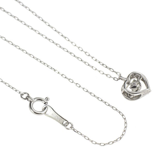 K10WG ダイヤモンド ペンダントネックレス 0.10ct ハート