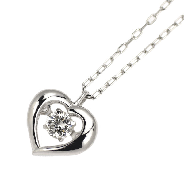 K10WG ダイヤモンド ペンダントネックレス 0.10ct ハート