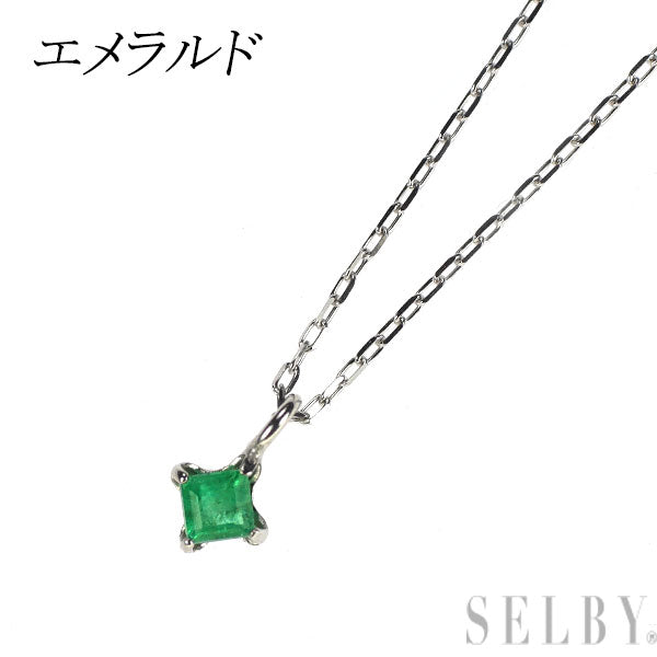 K10WG エメラルド ペンダントネックレス