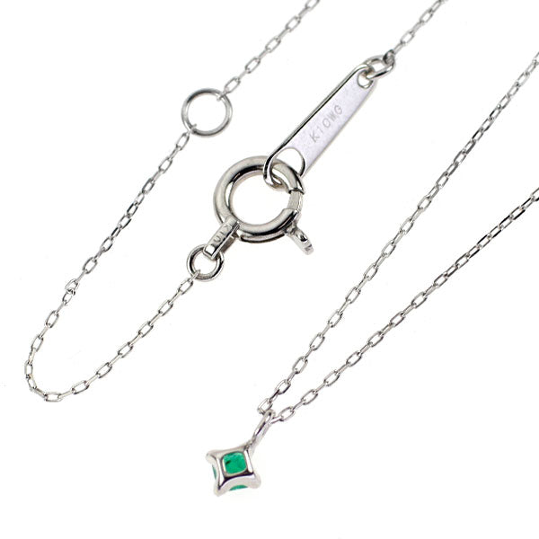 K10WG エメラルド ペンダントネックレス