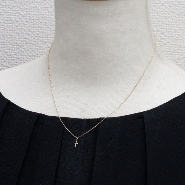 K10YG ペンダントネックレス クロス