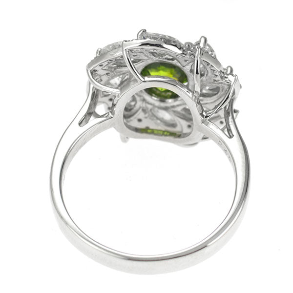 希少 Pt900 ロシア産 デマントイドガーネット ダイヤモンド リング 1.52ct D2.49ct