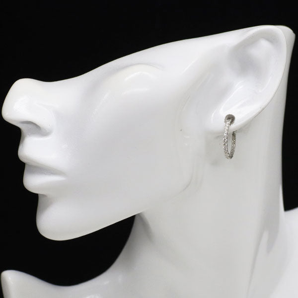K18WG/K14WG ダイヤモンド ピアス 1.00ct フープ