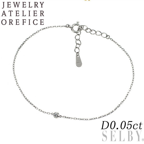 オレフィーチェ Pt950/ Pt850 ダイヤモンド ブレスレット 0.05ct