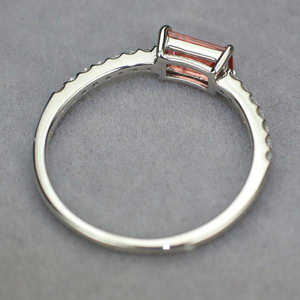 ビズー/BIZOUX Pt900 カラーストーン ダイヤモンド リング 0.612ct D0.11ct