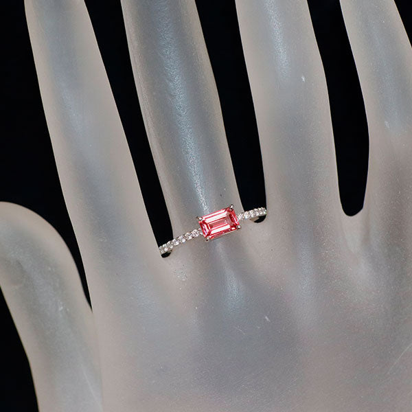 ビズー/BIZOUX Pt900 カラーストーン ダイヤモンド リング 0.612ct D0.11ct
