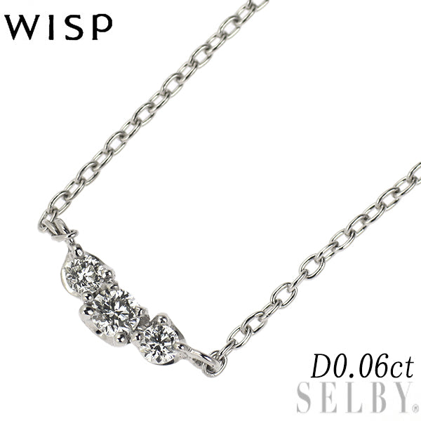 WISP K18WG ダイヤモンド ペンダントネックレス 0.06ct
