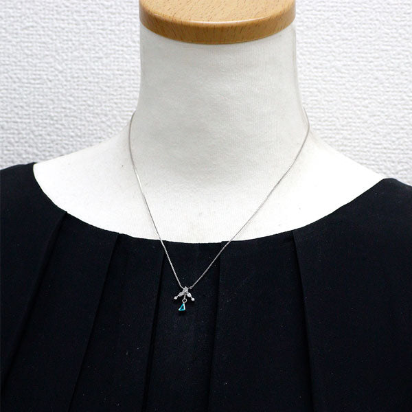 希少 Pt850 パライバ トルマリン ダイヤモンド ペンダントネックレス 0.13ct 0.25ct