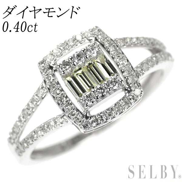 K18WG ダイヤモンド リング 0.40ct