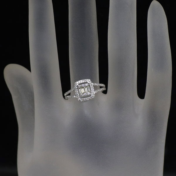 K18WG ダイヤモンド リング 0.40ct