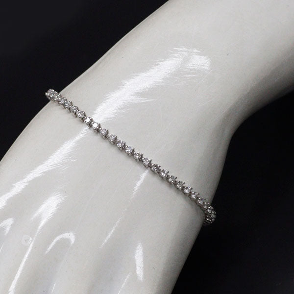 Pt850 ダイヤモンド テニスブレスレット 2.00ct