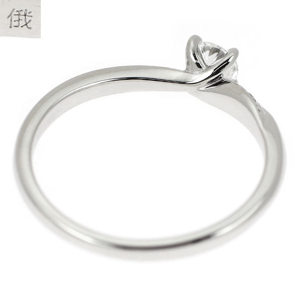 俄 Pt950 ダイヤモンド リング 0.211ct D VS1 3EX 木洩日