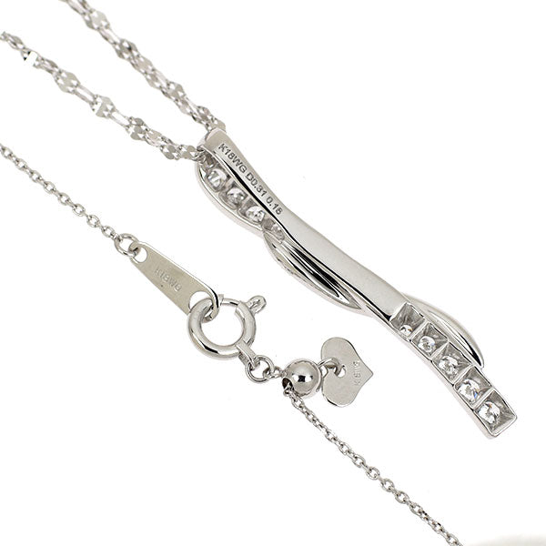 K18WG パライバトルマリン ダイヤモンド ペンダントネックレス 0.16ct D0.31ct