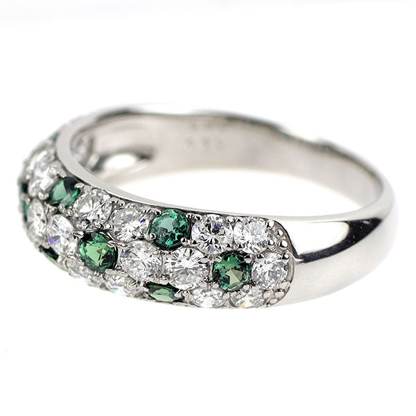希少 Pt900 アレキサンドライト ダイヤモンド リング 0.60ct D1.40ct パヴェ